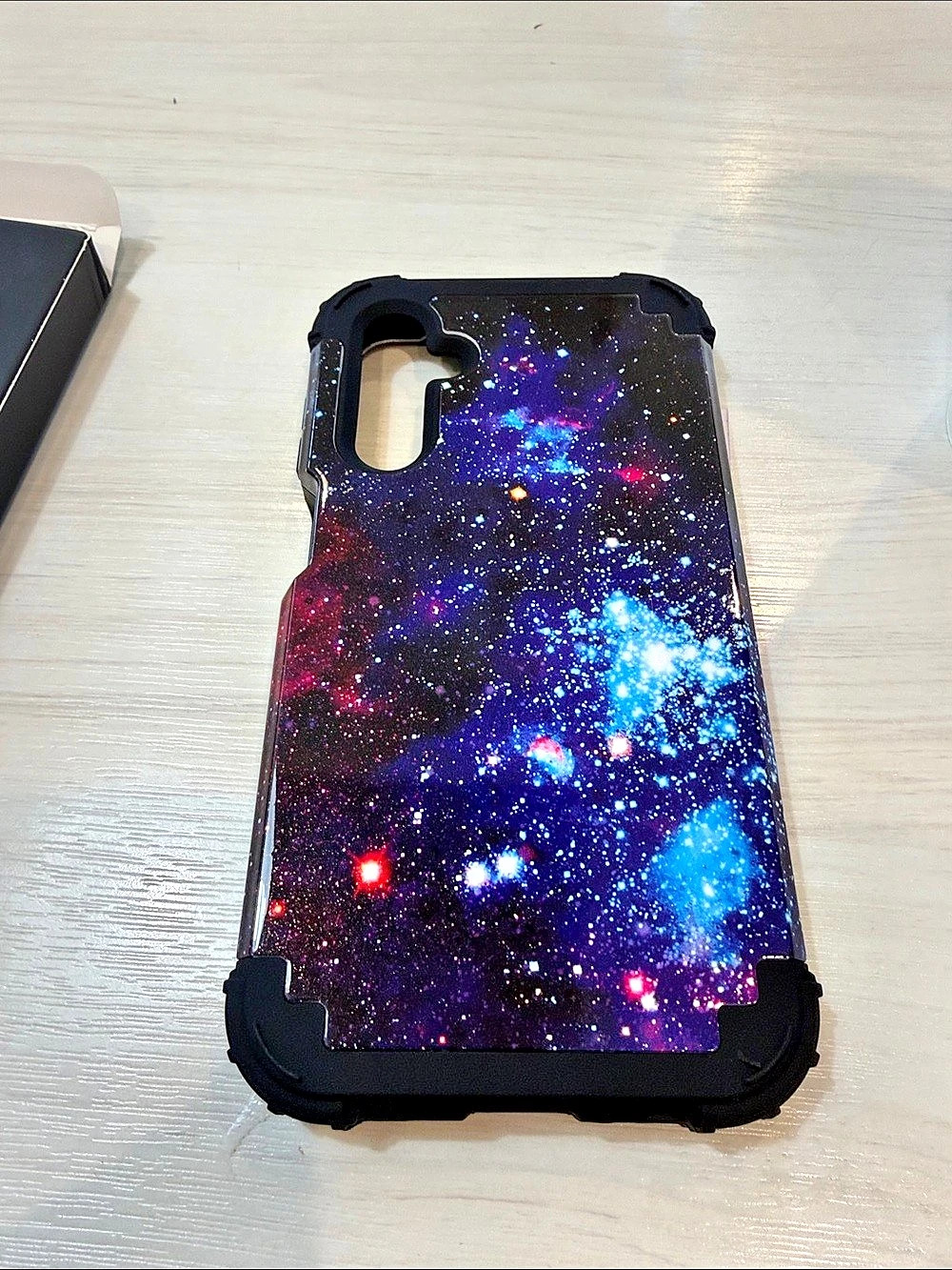 Samsung Galaxy A15 5G Phone Case Blue Sky Space Nebula with Pop Socket